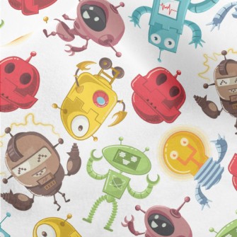 Colorful Robot Micro Fleece