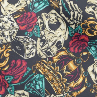 Dice Crown Skull Micro Fleece