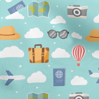 Travel In A Hot Air Balloon Micro Fleece