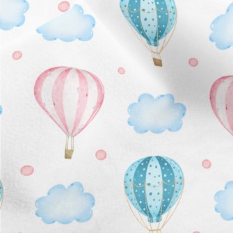 Pink Hot Air Balloon Micro Fleece