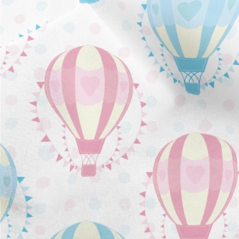 Love Dot Hot Air Balloon Micro Fleece