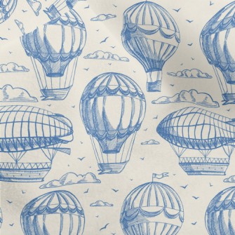 Hot Air Balloon And Flying Boa Micro Fleece