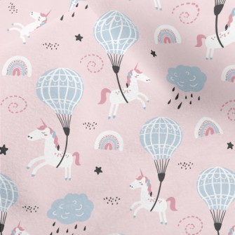 Fantasy Unicorn Hot Air Balloo Micro Fleece