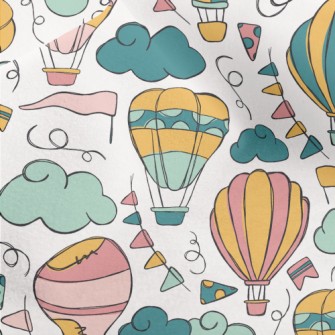Doodle Patch Hot Air Balloon Micro Fleece