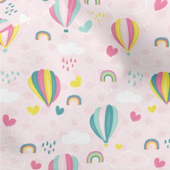 Hot Air Balloon Love Micro Fleece