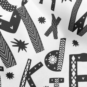Black And White Graffiti Engli Micro Fleece