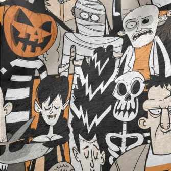 Scary Halloween Characters Minky