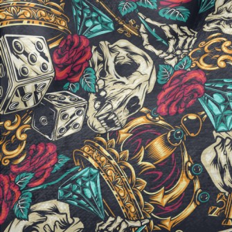 Dice Crown Skull Minky