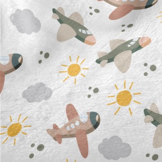 Fair Weather Airplane Minky