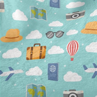 Travel In A Hot Air Balloon Minky