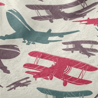 Old Airplanes And Airplanes Minky