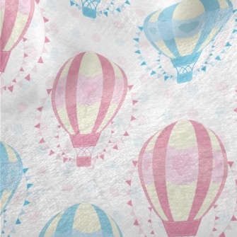 Love Dot Hot Air Balloon Minky