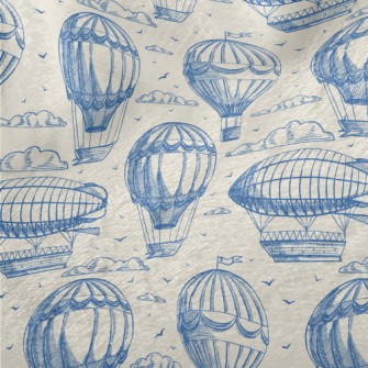 Hot Air Balloon And Flying Boa Minky