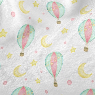 Star Moon Hot Air Balloon Minky