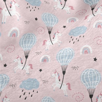 Fantasy Unicorn Hot Air Balloo Minky