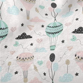 Hot Air Balloon Paper Airplane Minky