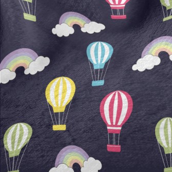 Hot Air Balloon Flying In Nigh Minky