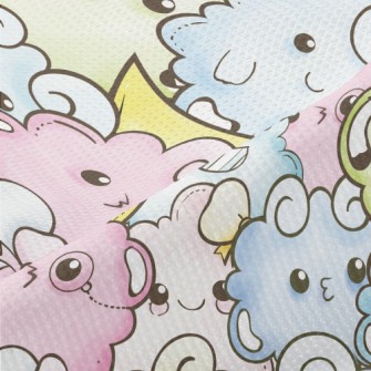 Moon And Cloud Monster Piqué