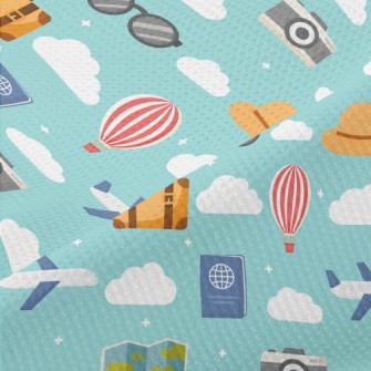 Travel In A Hot Air Balloon Piqué