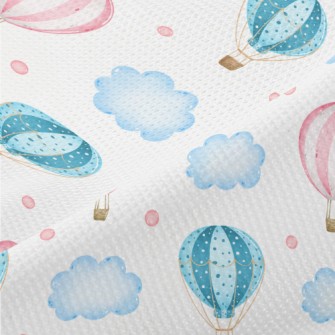 Pink Hot Air Balloon Piqué