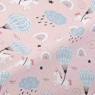 Fantasy Unicorn Hot Air Balloo Piqué