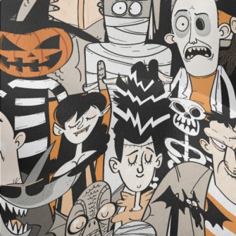 Scary Halloween Characters Lightweight Performance Linen