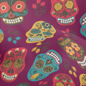 Painted Mexican Skull Lightweight Performance Linen