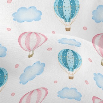 Pink Hot Air Balloon Lightweight Performance Linen