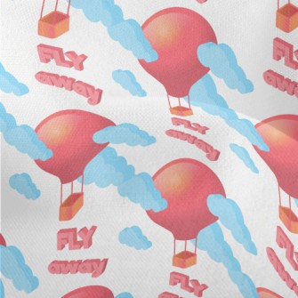 Hot Air Balloon Flying Into Th Lightweight Performance Linen