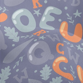 Chubby English Word Leaves Lightweight Performance Linen