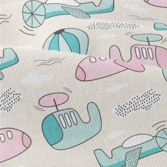 Airplanes And Hot Air Balloons Modern Jersey