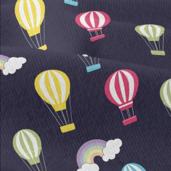 Hot Air Balloon Flying In Nigh Modern Jersey