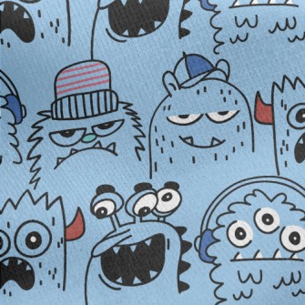 Weird Expression Monster Jersey Backed Fleece