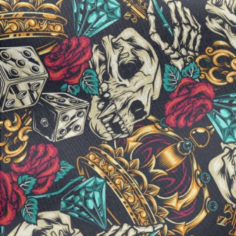 Dice Crown Skull Jersey Backed Fleece