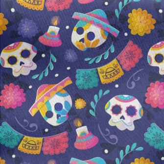 Magical Day Of The Dead Jersey Backed Fleece