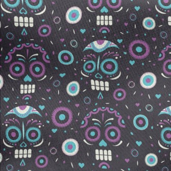 Skeleton Expression Undead Jersey Backed Fleece