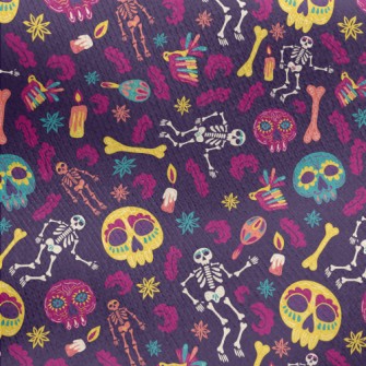 Day Of The Dead Celebration Da Jersey Backed Fleece