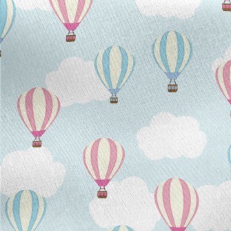 Straight Hot Air Balloon Jersey Backed Fleece