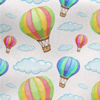 Lively Three-color Hot Air Bal Jersey Backed Fleece