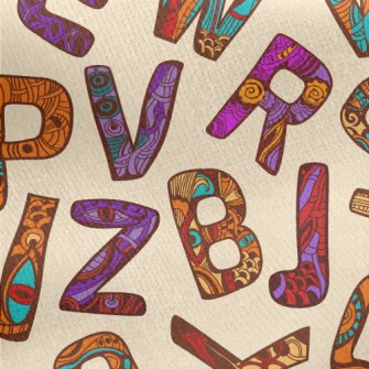 Eye Totem English Word Jersey Backed Fleece