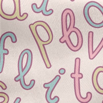 Uppercase And Lowercase Englis Jersey Backed Fleece