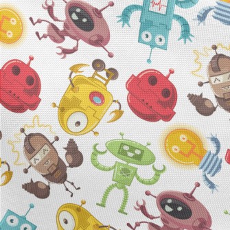 Colorful Robot Pongee