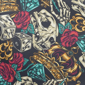 Dice Crown Skull Pongee