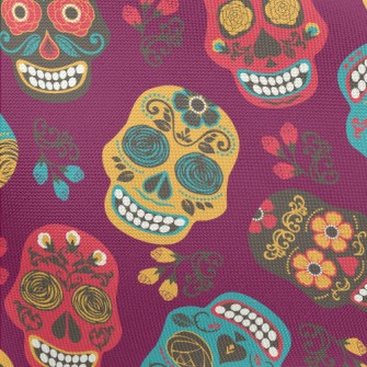 Painted Mexican Skull Pongee