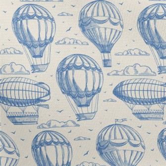 Hot Air Balloon And Flying Boa Pongee