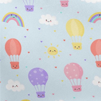 Smiling Hot Air Balloon Rainbo Pongee