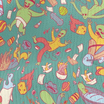 Aliens Making A Scene In Space Stretch Jersey