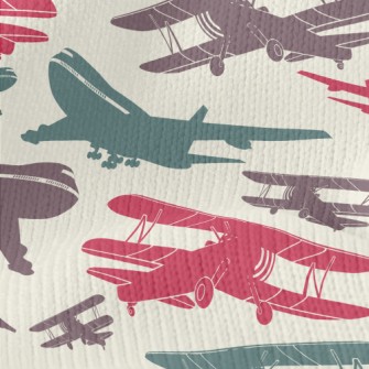 Old Airplanes And Airplanes Stretch Jersey