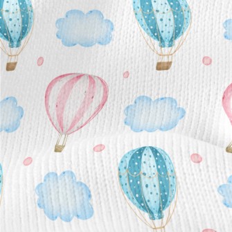 Pink Hot Air Balloon Stretch Jersey