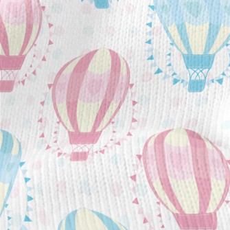Love Dot Hot Air Balloon Stretch Jersey